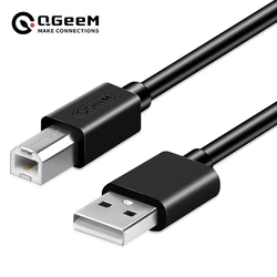 QGeeM usb cable for printer High Speed A to B Male to male usb Printer Cable data sync for 3d label printer lenovo 1m 2m 3m 5m