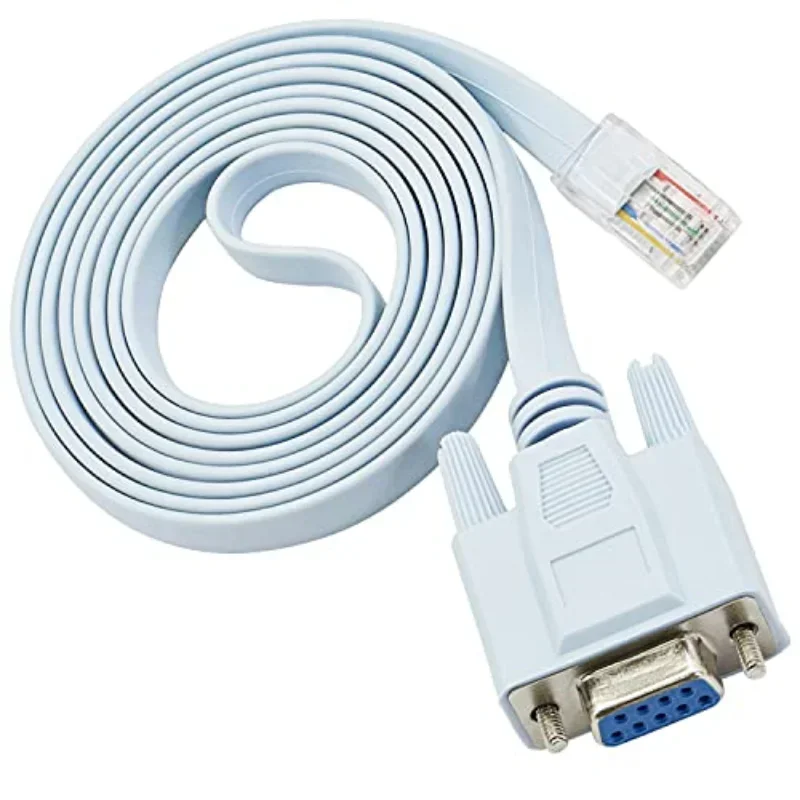 

1.5m DB9 To RJ45 Console Cable RS232 Serial Adapter RS-232 9Pin RJ45 Network Converter Cord Compatible with Cisco Switch Routers