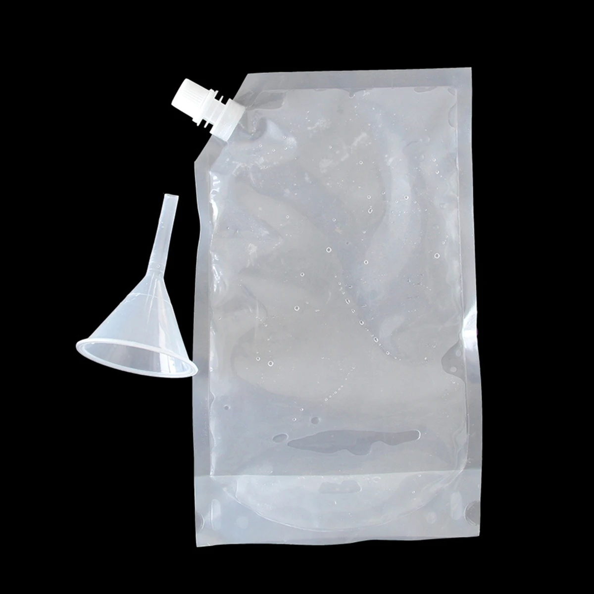 

7 Pcs Transparent Self-reliance Bag Reusable Plastic Drinking Flasks Flask Holder with Funnel for Liquor Beverages