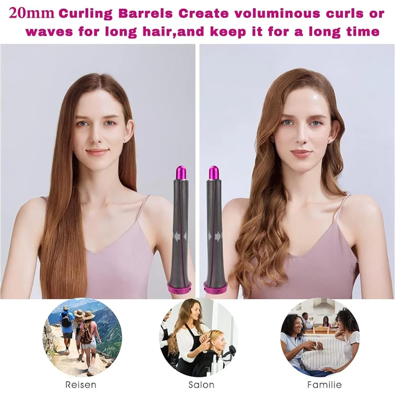 الأجزاء المنزلية براميل تجعيد الشعر فورديسون Airwrap Styler مع 2 محول ثابت فورديسون دايسون مجفف الشعر