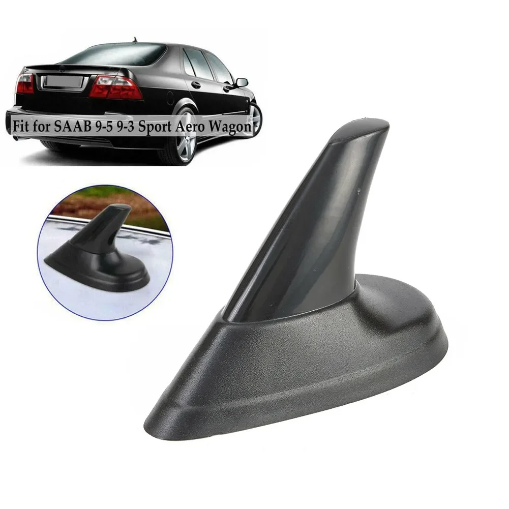 1PCS Black Look Fin Aerial Dummy Antenna Fit For AERO 9-3 9-5 93 95 Waterproof ABS Plastic Vehicle Antenna Exterior Parts