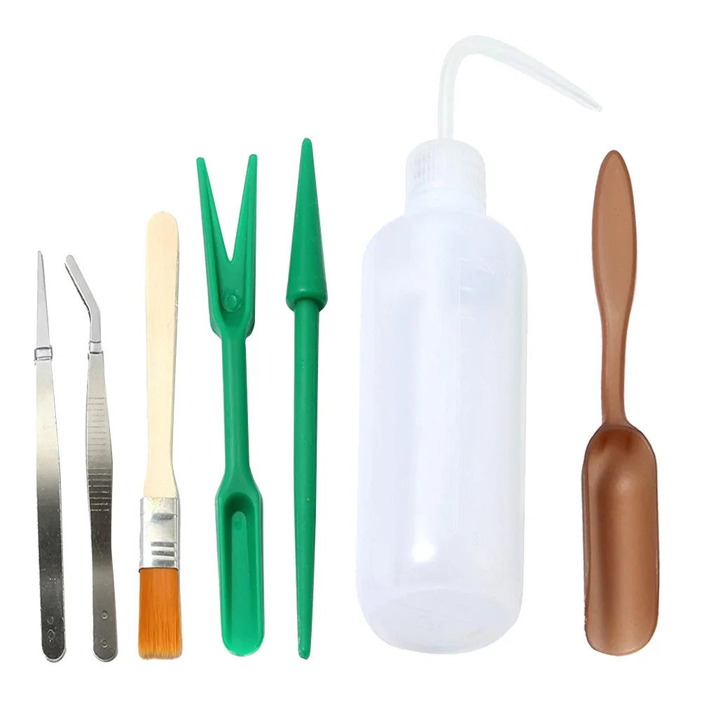 

7pcs Gardening Tool Set Lightweight Transplanting Tools Watering Pot Shovel Brush For Balcony Garden Dispenser Kit
