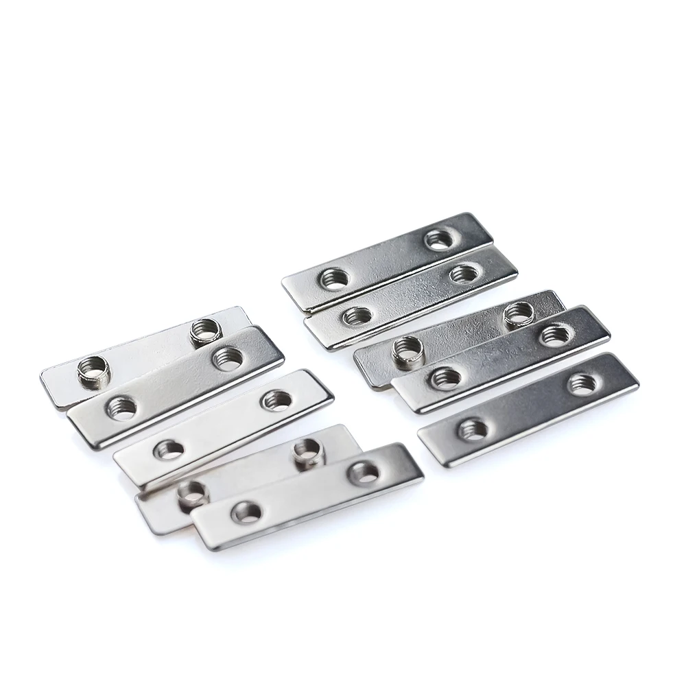 20 Teile/los M5 T-Mutter Vernickelt Doppel T-mutter für 2020 Serie V-Slot/T-Slot Aluminium Profil lineare Schienen 3D Drucker Zubehör