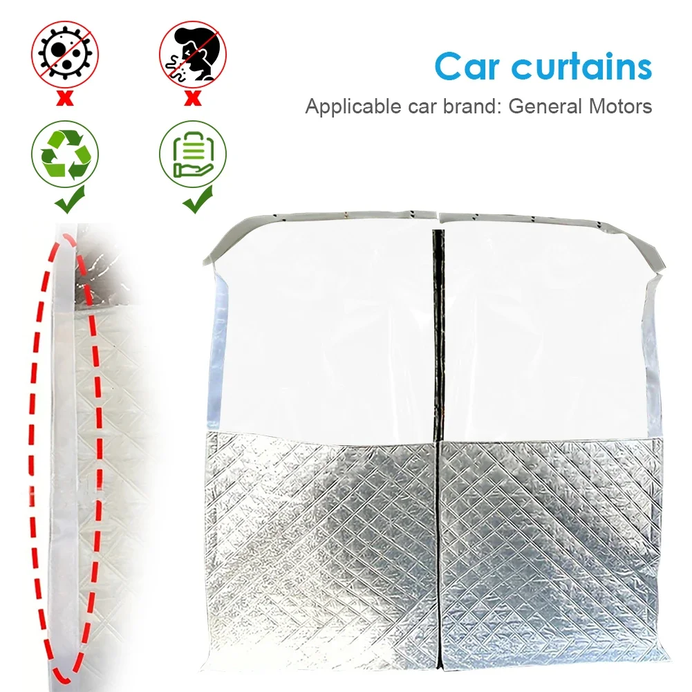 

Car Divider Isolation Curtain with Zipper Air-Conditioning Sunshade for Highroof Camper Van Motorhome Caravan