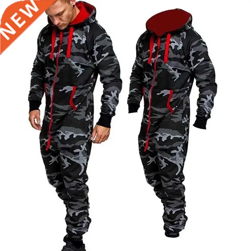 men's-hooded-jumpsuit-set-faionable-and-sli-men's-clothing-hooded-face-design-for-comfortable-wear