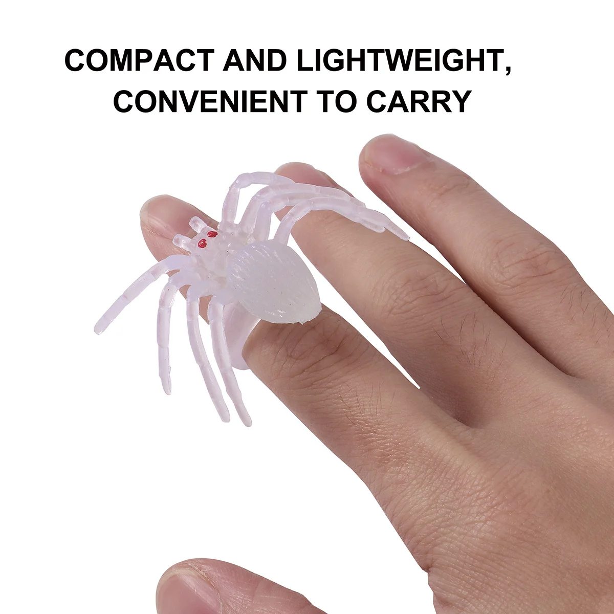 

20Pcs Glow Spider Rings Halloween Durable Plastic Decorations DIY Party Supplies Cosplay Accessories Halloween Decorations