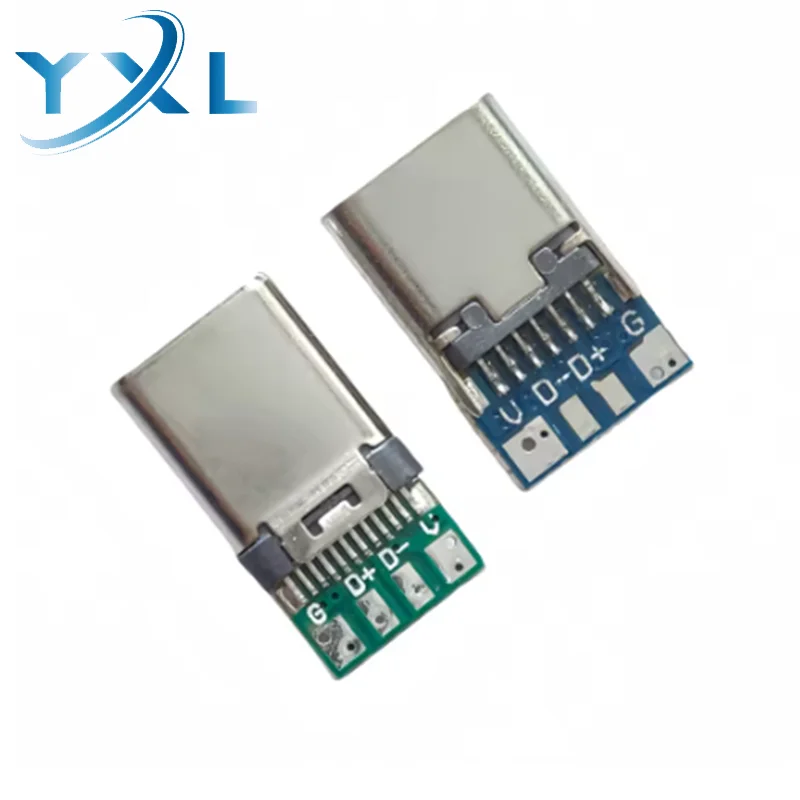 10 قطعة USB 3.1 Type-C موصل 24 دبابيس ذكر/أنثى المقبس وعاء محول إلى لحام الأسلاك والكابلات 24 دبابيس دعم لوحة دارات مطبوعة