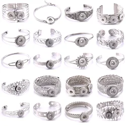 2022 New Hot Sale 18MM Snaps Jewelry Women Vinatage Metal Snap Bracelet DIY Accessories Charm Pendant Gift Wholesale