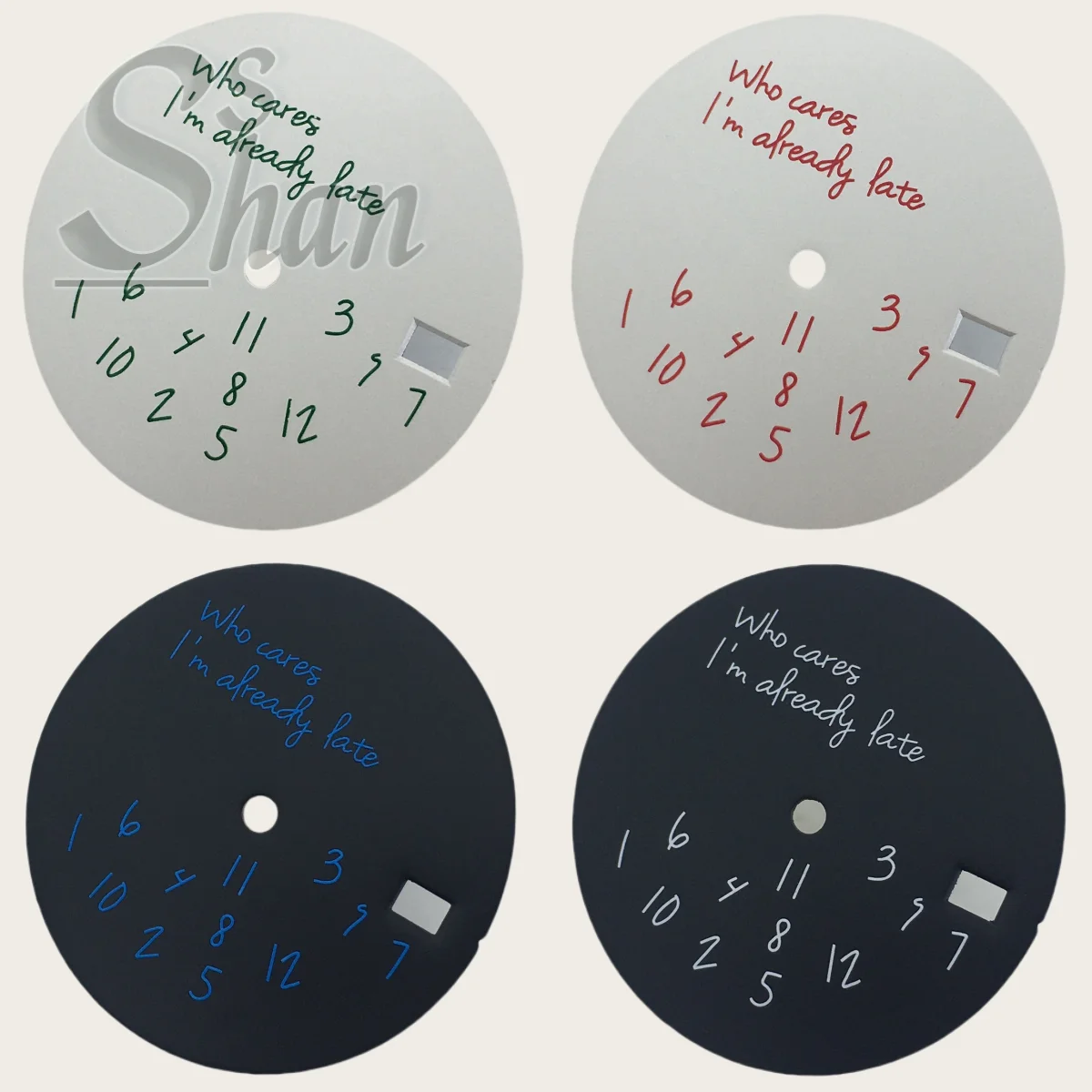 Arabische Ziffer 29 mm Zifferblatt „Wer kümmert sich, dass ich schon spät bin“ Ersetzen Sie das Zubehör in Verbindung mit den NH35-NH36-Uhrwerken