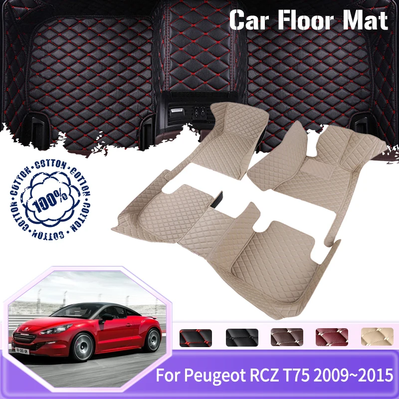 

Car Carpet Floor Mat For Peugeot RCZ T75 2009~2015 5seat Dirt-resistant Pad Covers Floors Alfonbrillas bCar Accessories Interior