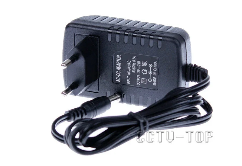 ESCAM  EU Type AC 100-240V to DC 12V 2A Power Supply CCTV Camera LED Strip AC/DC Adapters Power Plug Adaptor 5.5x2.1mm