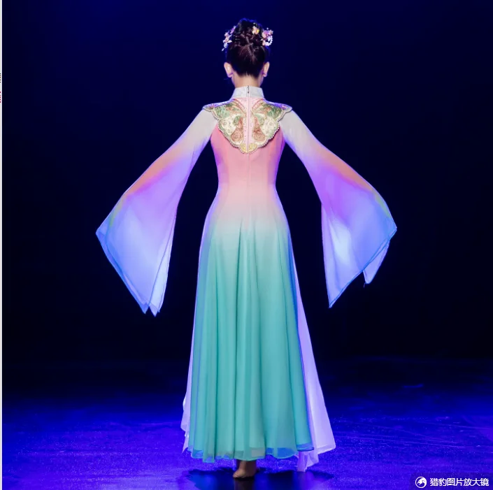 New Chinese Opera Classical Dance Costume for Fanzi Dance Performance