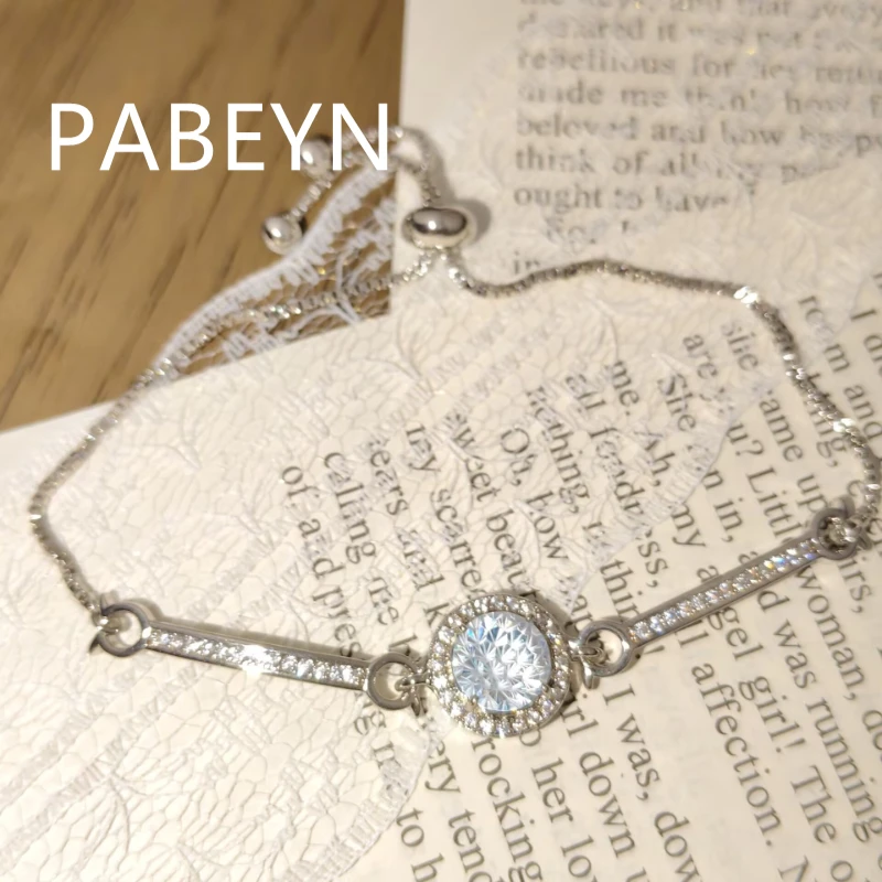 925 Sterling Silver Fashion Dahlia Cut Princess Round Bag Zircon Bracelet Birthday Party Anniversary Gift Ladies Bright Jewelry