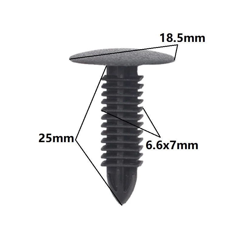 Universal 40PCS Black Plastic Rivet Push in 5mm 6mm 7mm 8mm Car Trunk Roof Trim Panel Fastener Clip