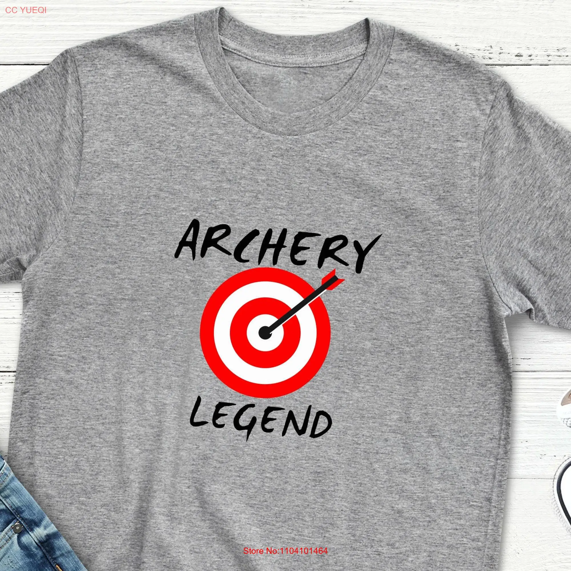 Archery T Shirt LEGEND Bow Arrow Target Cool Archers for Men and Women long or short sleeves