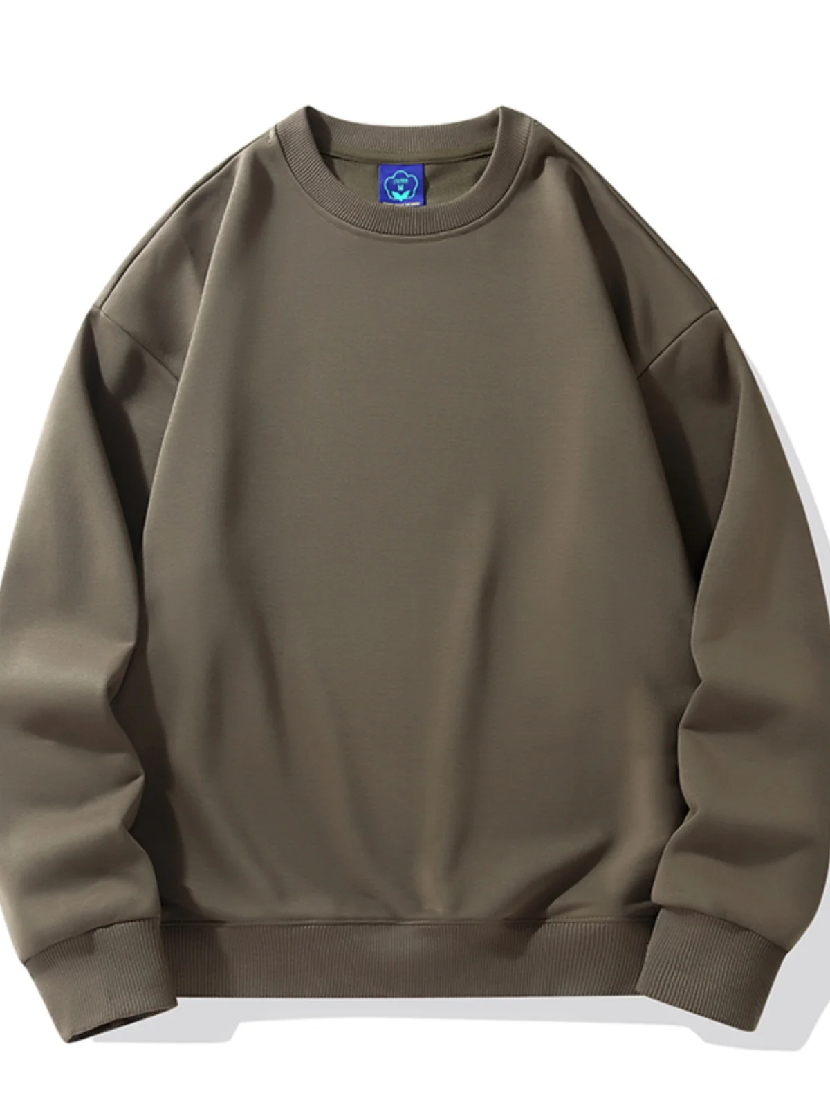 

Vintage Oversize Hoodl Sweatirt for Men Pure Color Spring Autumn Faion Casual Outerwear Youth Sle round Ne