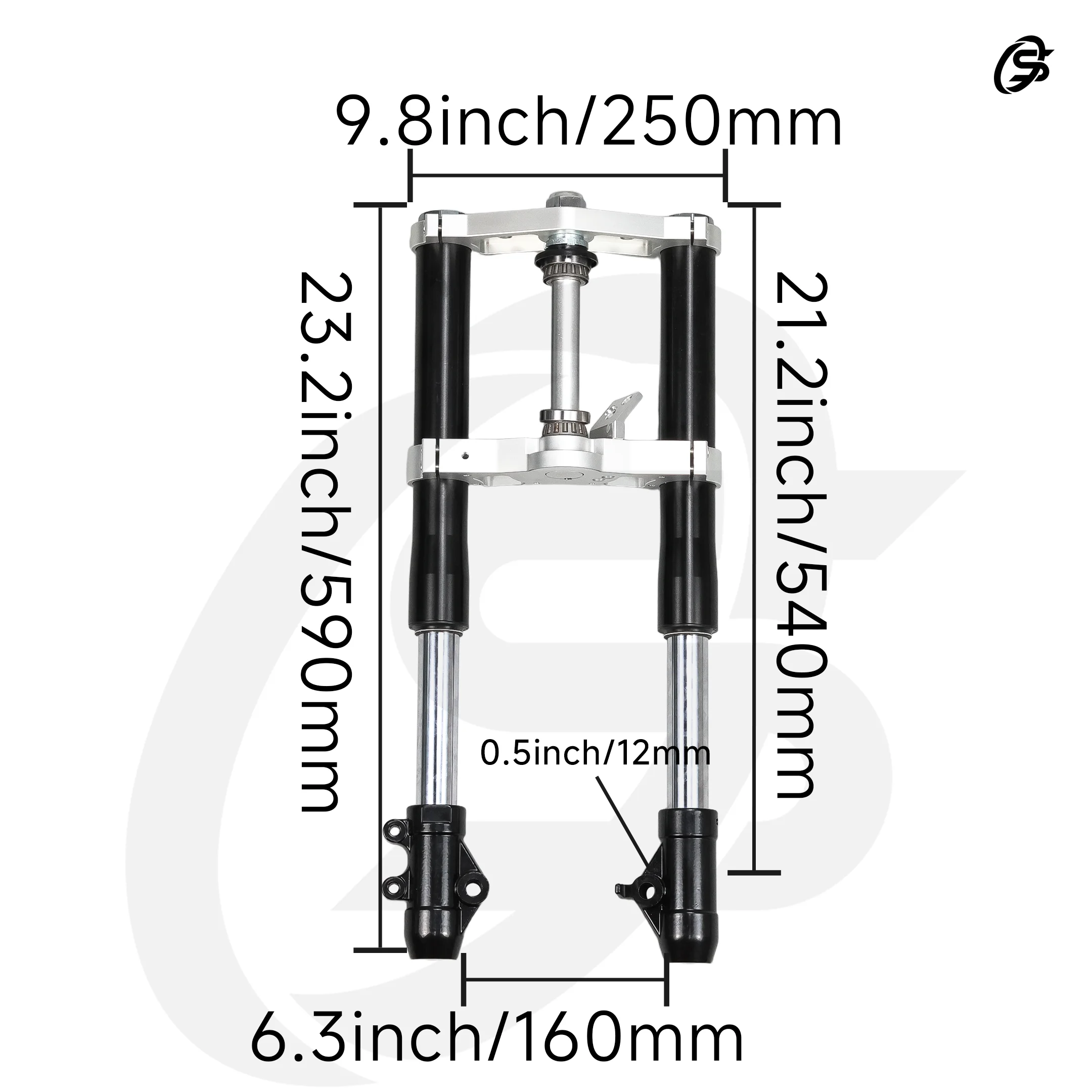 Front Fork Kit 45mm 540mm Monkey Front Shock Absorber CNC Fork Set Motor Accessories Rebound Speed Unadjustable for Honda Monkey