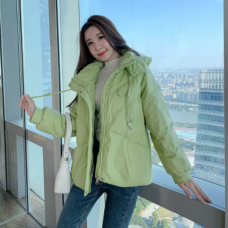 Woman Mid Length Thickened Down Jacket for Female Winter New Stand Collr  Windbreaker Ladies Casual Warm Puffer Coat G925