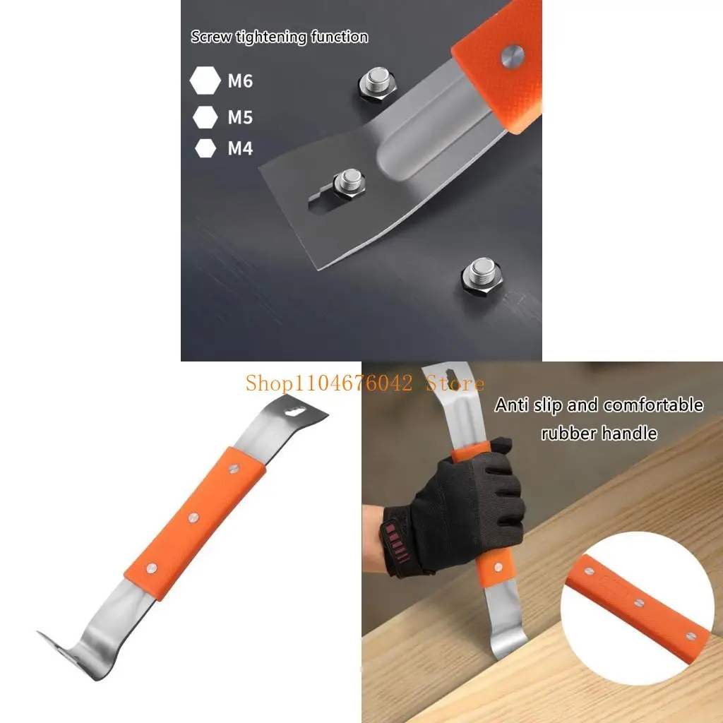 

5asd Pry Bars Silvery StainlessSteel Scrapers Crowbars StapleRemovers Woodworking Hand Tool Small Pry Bars