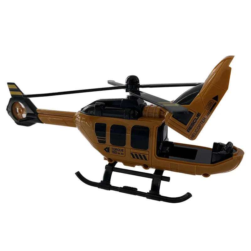 Helicopter Toy Propeller Fighter Rescue Helicopter Boy Kids Simulation Rescue Model Children\'s Toy Car Airplane Gifts