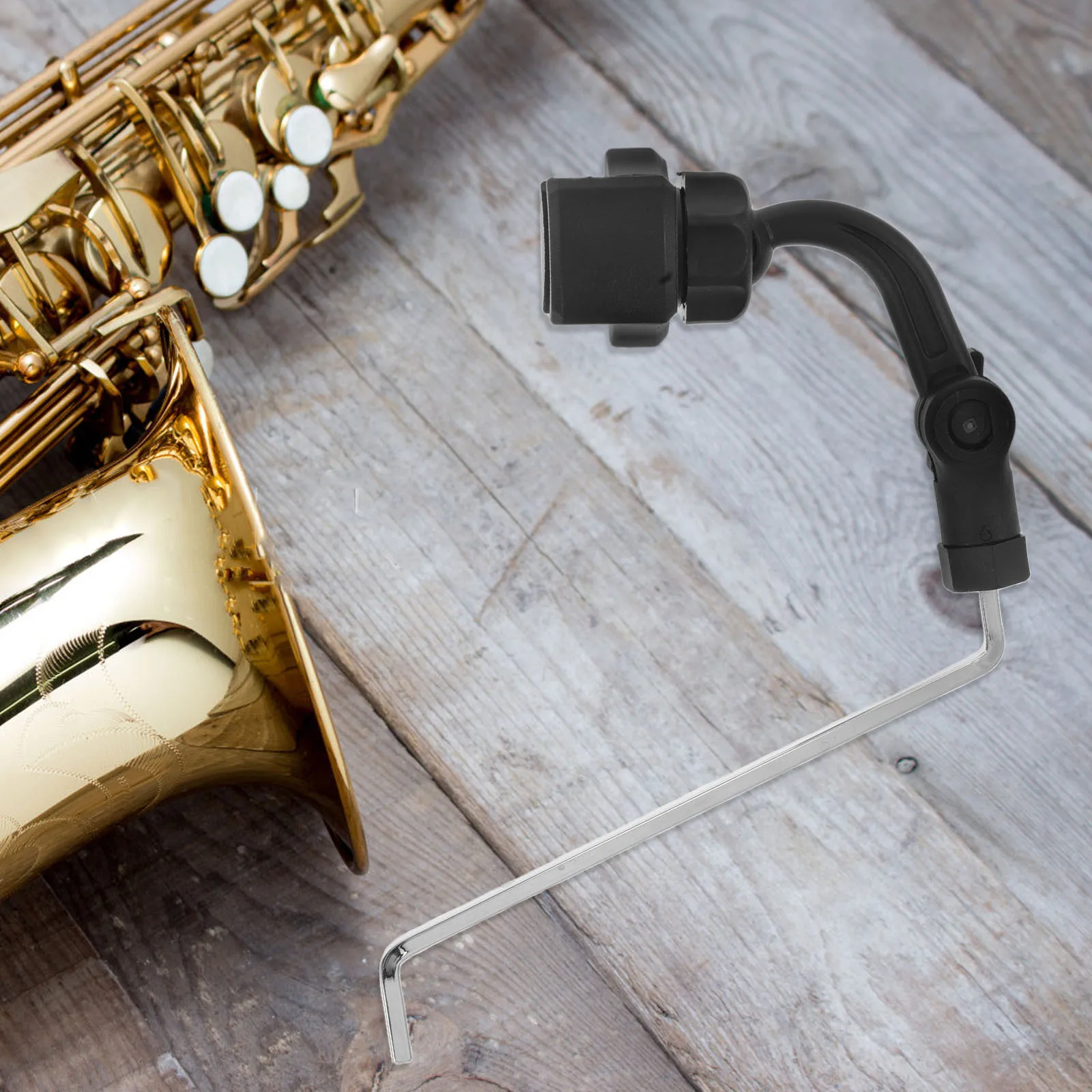 

Alto Saxophone Phone Holder Black Sax Lyre Music Clip Stable Secure Phone Mount Adjustable for Sheet Music Reading Live
