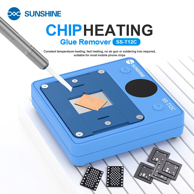 SUNSHINE SS-T12C Chip Heating Glue Remover Intelligent Digital Display Fast Heating Compatible with a Variety of Chips