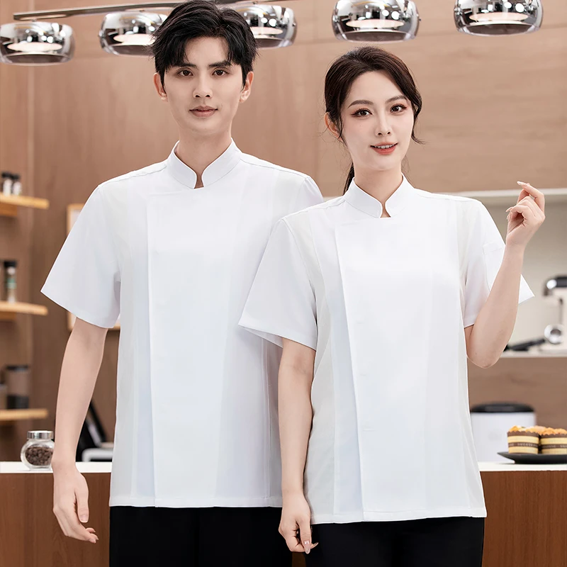 Pakaian Koki Seragam Restoran Hotel Kantin Kemeja Koki Koki Kue Kering Koki Kue T-shirt Koki Dapur Jaket Koki Kafe Overall Pelayan