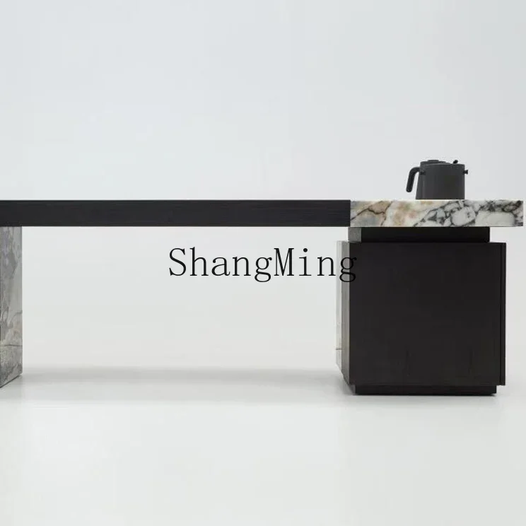 CL Chinese Light Luxury Rock Panel Tea Table Modern Simple Tea Table Household Tea Table