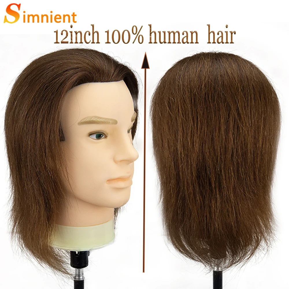 Nam Đầu Manocanh Với 100% Tóc Thẩm Mỹ Manikin Đầu Cắt Tạo Kiểu Với Đầu Búp Bê Cho Tóc Tạo Kiểu Tóc Với quà Tặng