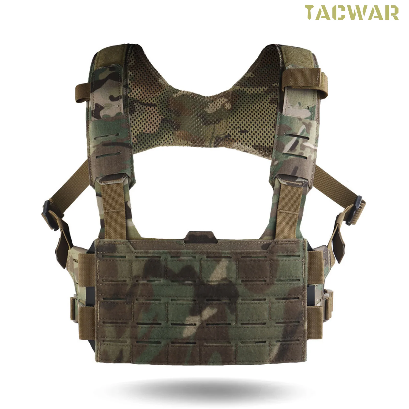 Image of Taktische K-Modular-Brusttasche mit Schultergurten, atmungsaktives Mesh-Gewebe, passend für K-Z Airsoft Placard Admin Pouch
