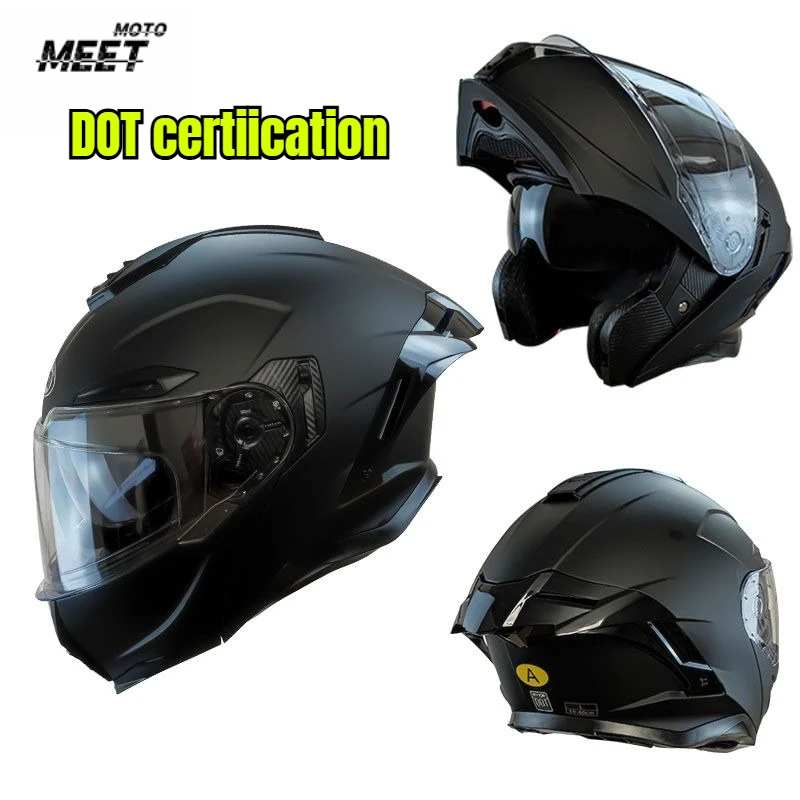 

DOT Approved Flip up Motorcycle Helmet Full face Dual lens off-road Racing helmet Men Cascos para moto Motorbike Helmet