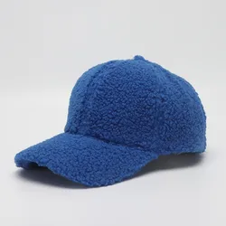 Czapka zimowa damska z daszkiem ze sztucznego futra outdoorowa z daszkiem utrzymać ciepło w jednolitym kolorze Gorras Casquette Cap Men Casual New