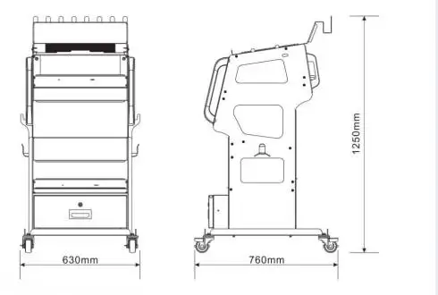 TWT-100 Steel Tool Trolley Auto Repair Tool Box Car Repair Tool Trolley