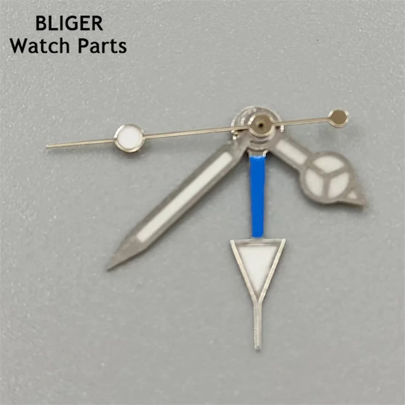 BLIGER  watch hands green luminous hands fit NH35 NH36 ETA2824 2836 Miyota8205 8215 821A Mingzhu DG2813 3804 PT5000 movement