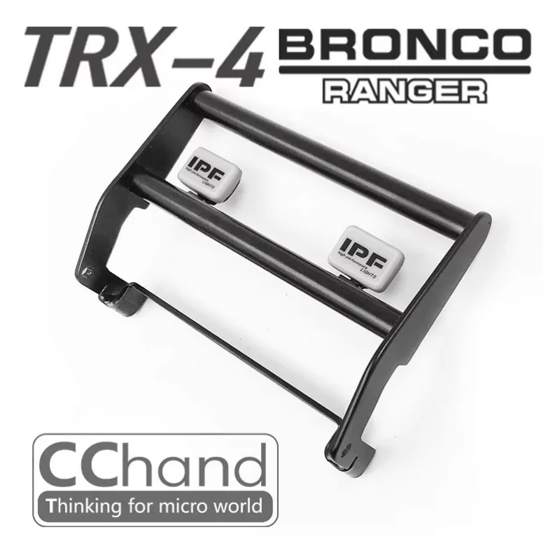 CChand Parachoques Delantero Metálico con Luz IPF para TRAXXAS DEFENDER TRX-4 BRONCO