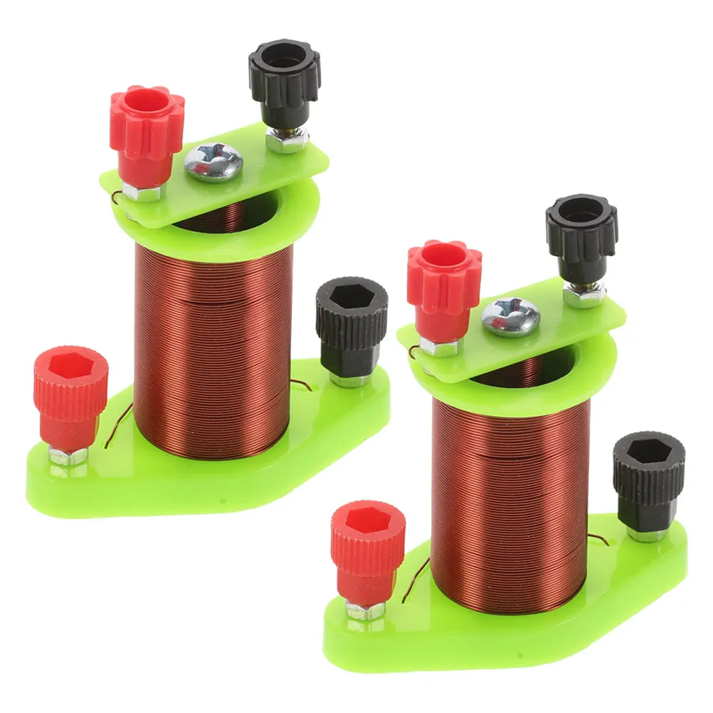

2 Pcs Primary and Secondary Coils Induction Electromagnetic for Devices Electronics Light Green Diy
