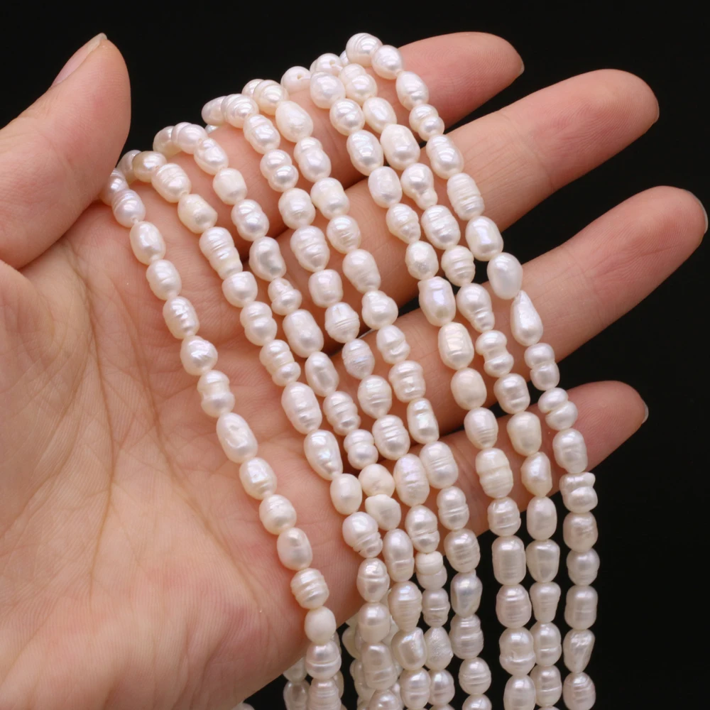 

A Level Natural Freshwater Culture Pearl Beads Loose Punch White Pearl Bead for Jewelry Making Diy Necklace Bracelet Accessories