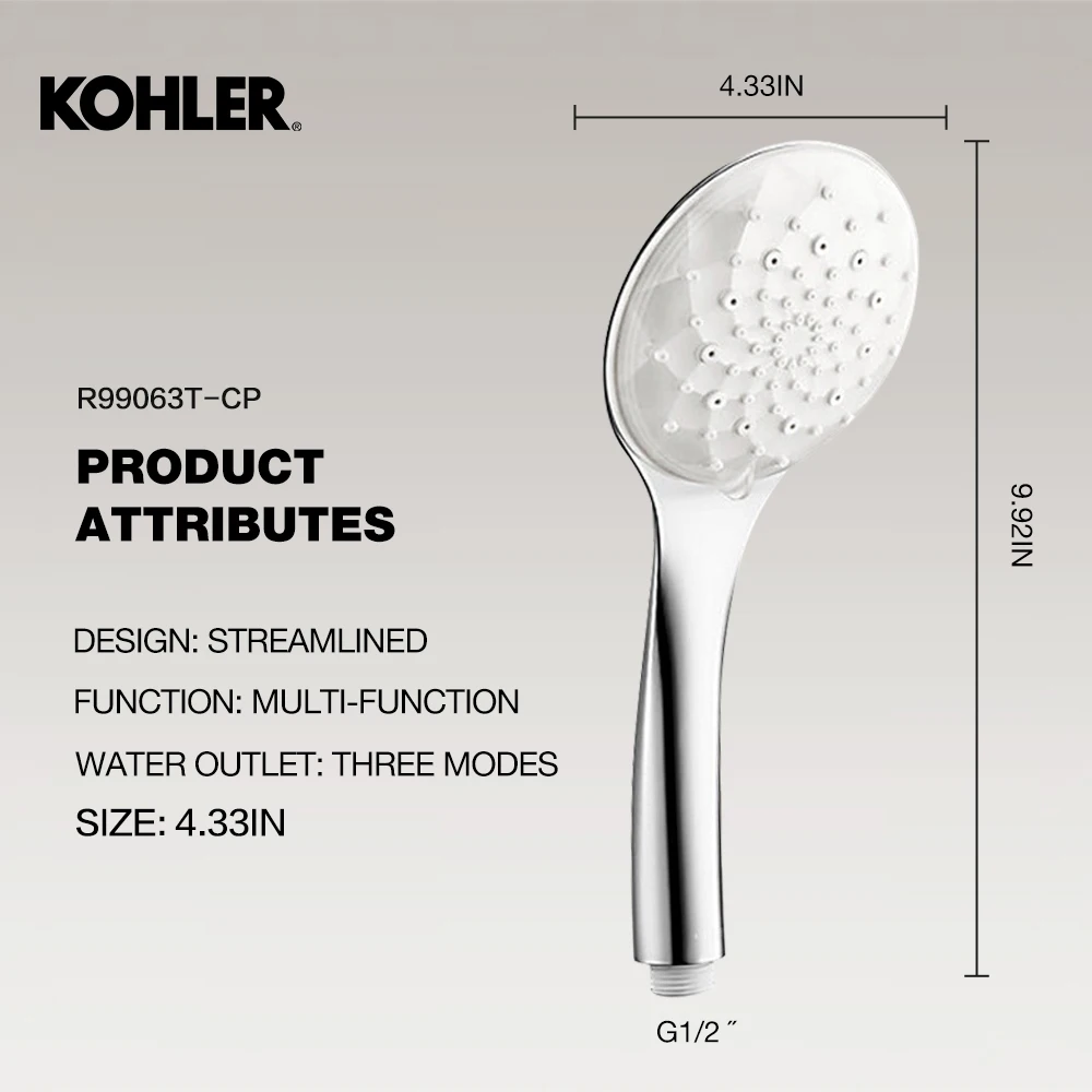 رأس دش محمول KoHanging ، فوهة بديلة ، 3 أوضاع لمخرج المياه ، الحمام