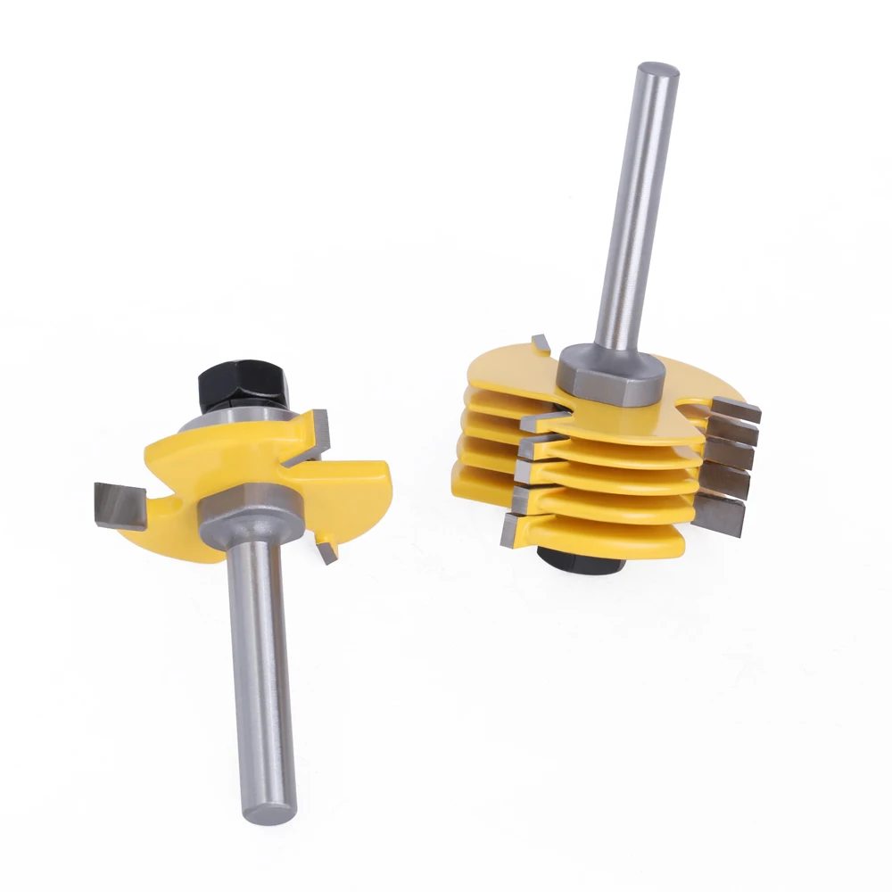 LAVIE 6-teiliges T-förmiges Nutfräser-Set, Kugellagergeführter Schlitzfräser, Holzfräser für Zinkenverbindungen 8mm 12mm 1/2 Zoll Schaft – Detail 7