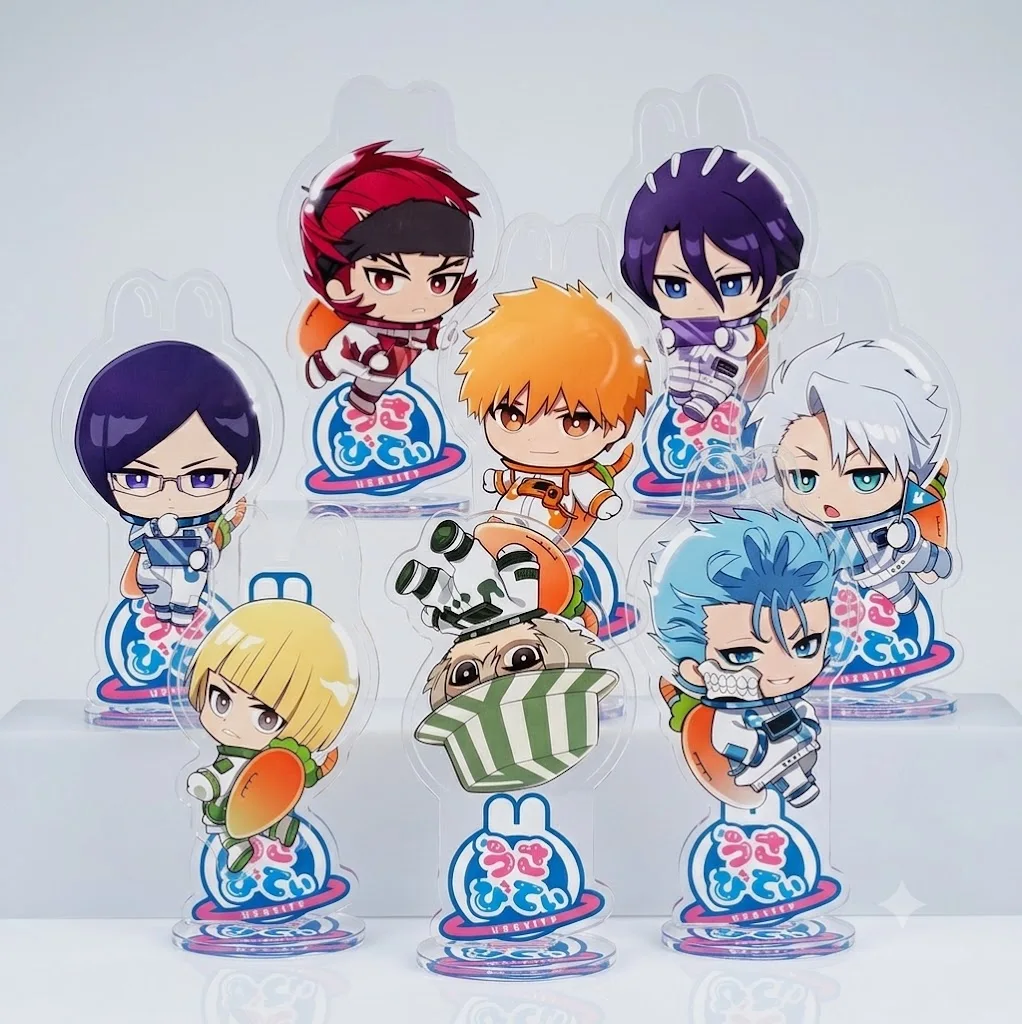 Anime New Bleach Style Figure Mini Stand Acrylic Character Kuchiki Rukia Inoue Orihime Kurosaki Ichigo Model 15cm for Fans Key C