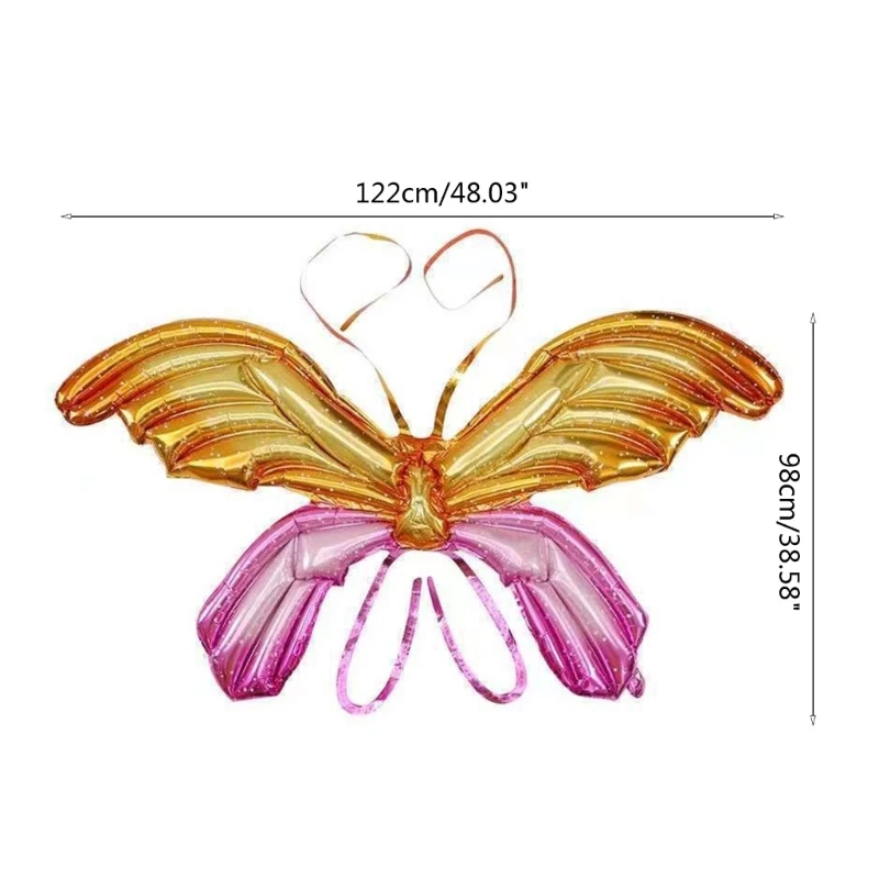 Ailes d'ange de princesse féerique 41QC pour femmes et filles, Costumes de Cosplay de fête d'halloween, ailes de papillon, accessoires de spectacles sur scène