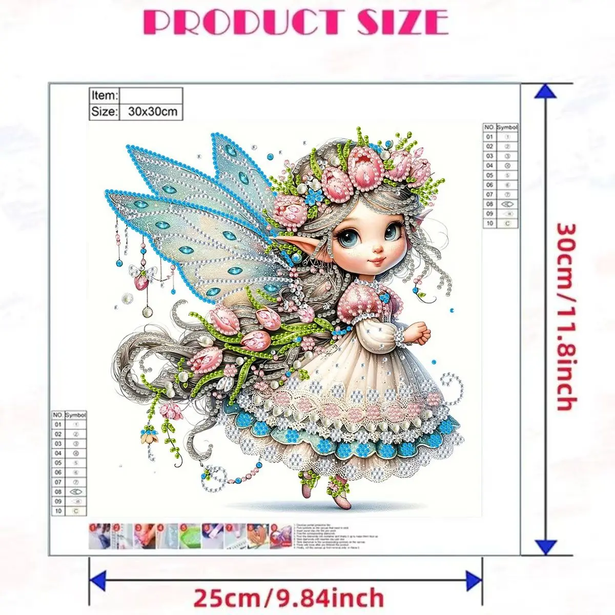 PhotoCustom Girl Diamond Painting Kits For Adults Special Shape Diamond For Beginners Rhinestones Art Crafts 30x30cm