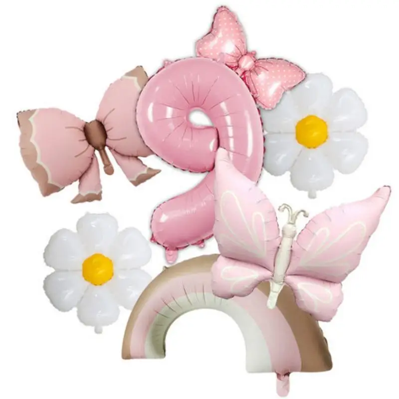 Neue Schmetterlings-Themen-Geburtstagsparty-Artikel: Schmetterlings-Tischgeschirr, Teller, Becher, Servietten, Tischdecke, Party-Deko, Ballons, Papa-Armband – Detail 39