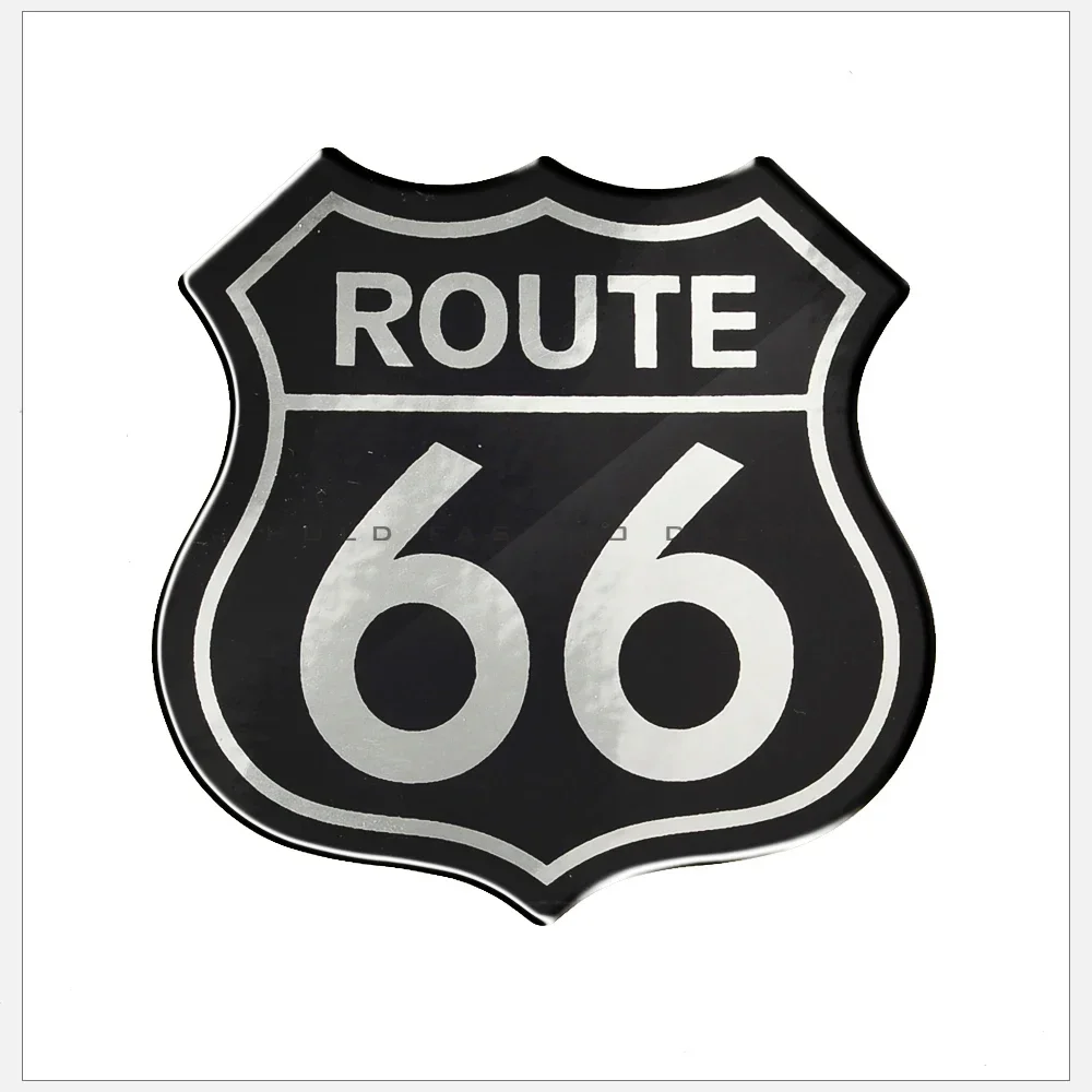 For Harley Touring Dyna Fatboy Softail 48 XL883 XL1200 3D Motorcycle Tank Pad Decal Sticker Historic Route 66 Sticker