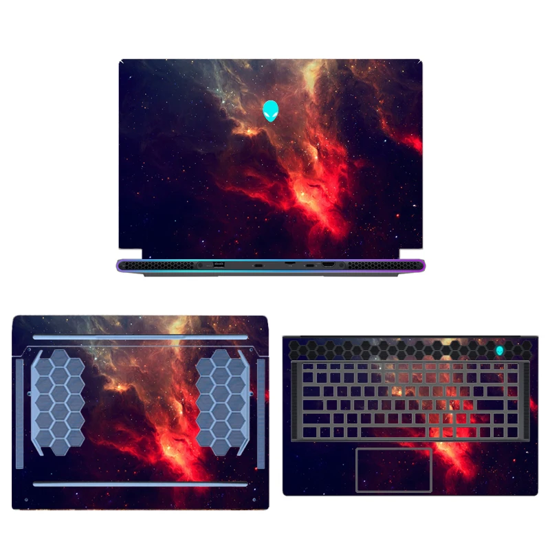 

Кожа для ноутбука Alienware X14 R2 R1/X15 X17 M16 R1 R2 Виниловые наклейки для Alienware M16 X16 R1 M17 R4 R5 M15 R7 R6 R5 Пользовательская пленка