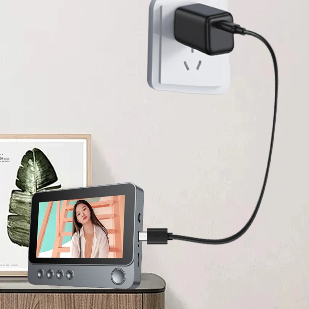 2.4G Wireless Video Intercom Doorbell 4.3 Inch IPS Screen Audio Video Doorbell Camera Two Way Voice Doorbell with Camera Monitor