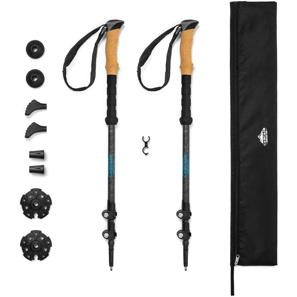 

Carbon Fiber Hiking Poles with Quick-Adjust Locks for Walking and Trekking