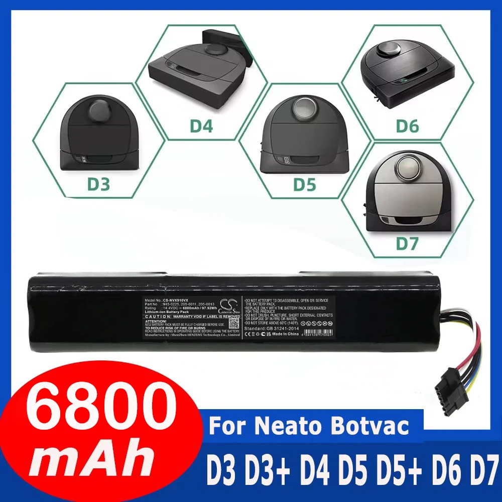 Robot Vacuum Battery 945-0225,205-0011 For Neato Botvac Connected,D3,D3+,D4,D5,D5+,D6,D7,D301,D303,D502,D503,D701,D702,D703,D705