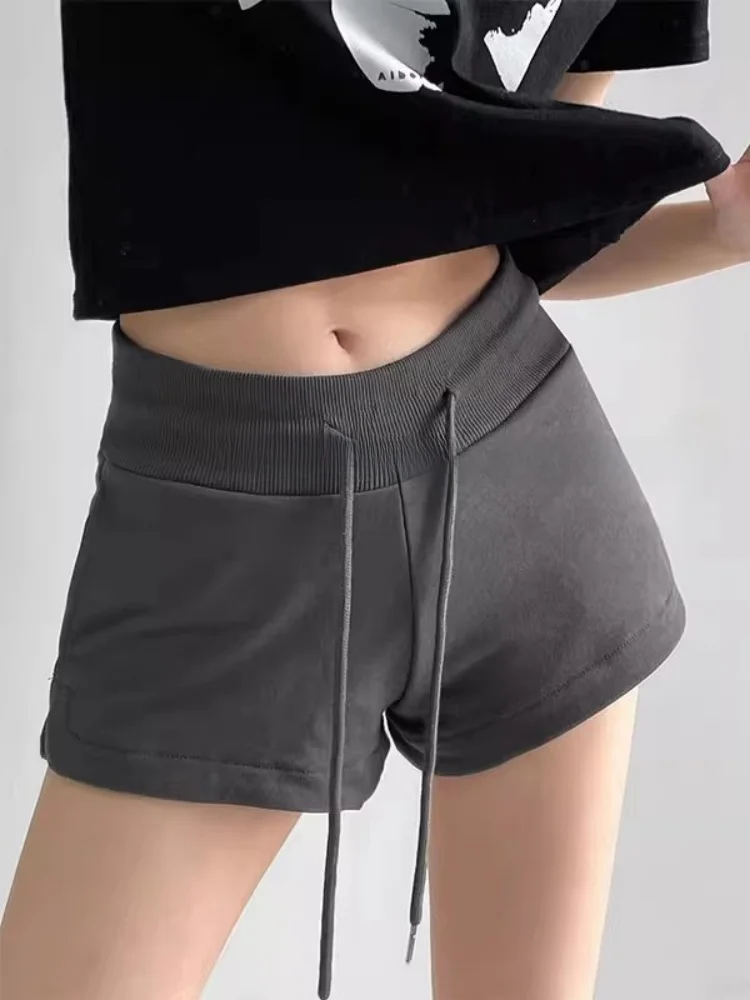 Dstring High Waist Thin ort Pants Women's Summer Home Leisure Spwear Tee-quarter Length Hot Pants Durable Polyester