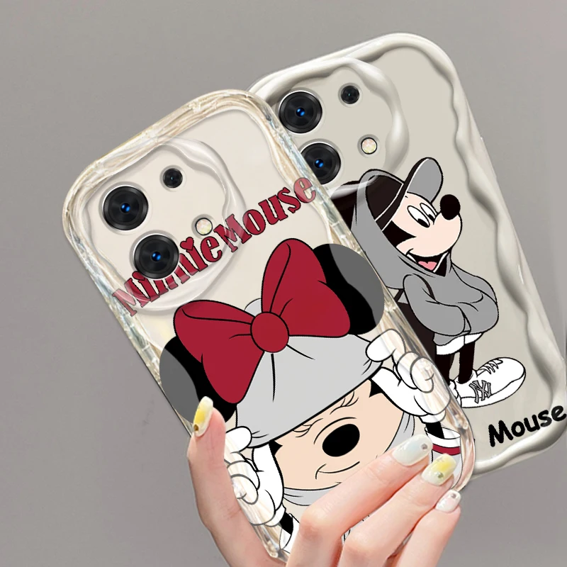 Disney Mickey Minnie Red Art For Xiaomi Redmi Note 13 12 12S 11S 11 10 9 8 10A 9C 9T Pro Plus 5G Wave Oil Soft Phone Case